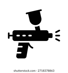 Simples, ícone de arte de linha preta de uma lata de pintura spray.