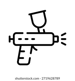 Simples, ícone de arte de linha preta de uma lata de pintura spray.