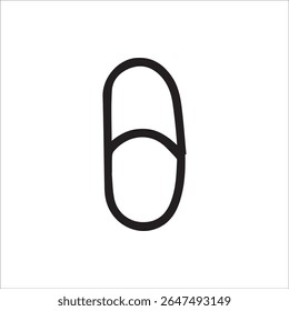 Uma ilustração de arte de linha preta simples de uma pílula médica ou cápsula isolada em um fundo branco limpo. Ideal para ícones de saúde, gráficos de farmácia e conteúdo digital relacionado a medicamentos.