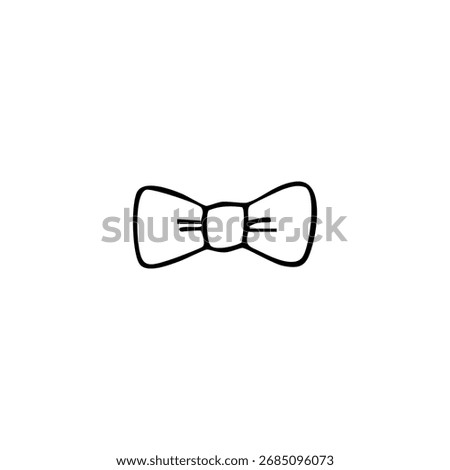 Simple black line drawing of a bow tie