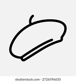 Simple black line drawing of a fruit