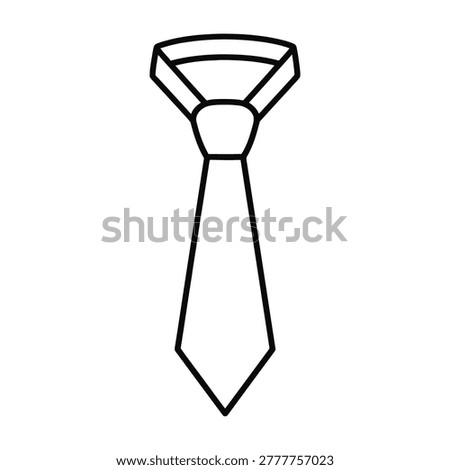 A simple black line drawing of a necktie on a white background, perfect for fashion or business concepts