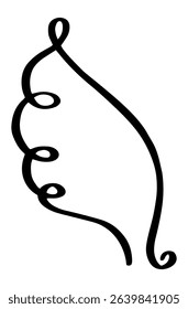 Simple black line forming an abstract figure on a white background, creating a minimalist and contemporary design ideal for various decorative purposes