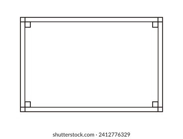 Simple black line frame illustration