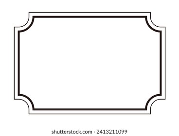 Ilustración de marco de línea negra simple