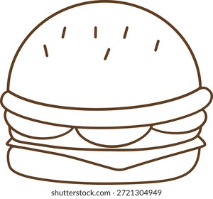 Icono de hamburguesa de línea negra simple.