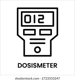 a Simple black line icon of dosage meter