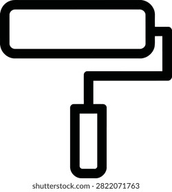 Simple black line icon of remote control with transparent background