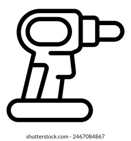 Simple black line illustration of a microscope, suitable for educational and scientific design