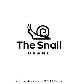 simple Black Line Snail Logo Design Vector icon. Modern Design. Snail Logo. Vector Illustration