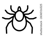 Simple black line tick icon vector illustration. Clipart image isolated on background.