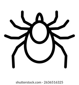 Simple black line tick icon vector illustration. Clipart image isolated on background.