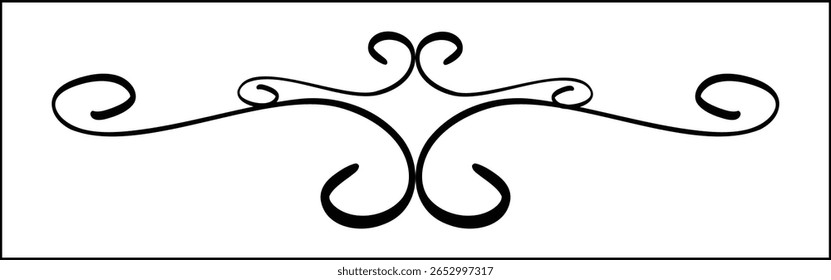 "Simple black line vector for Valentine’s, birthdays, Mother’s Day, and celebration products. Swirl monogram for labels, web, and packaging."