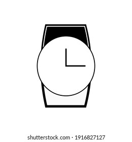 Simple black line watch icon