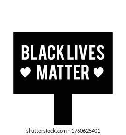 Simple Black lives matter typography  isolated on white background