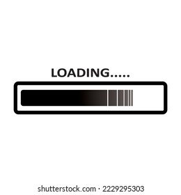 simple black loading vector and transparency on loading icon 