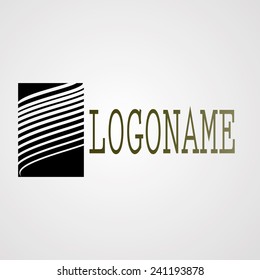 Simple Black logo Design Isolated on White Background. Vector.