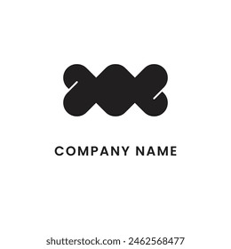 simple black logo template vector.