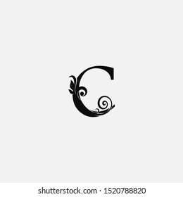 Simple Black Luxury Letter C Logo Stock Vector (Royalty Free ...