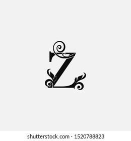 Simple black luxury letter Zlogo icon design concept 