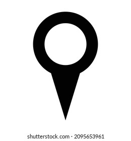 Un sencillo icono de mapa negro. Vector.