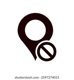 Simple black map pin symbol with a circle inside. ideal for navigation and marking locations.