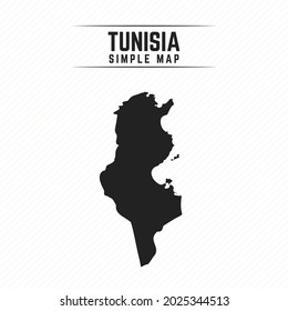 Mapa negro simple de Túnez aislado de fondo blanco