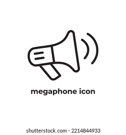 simple black megaphone flat design icon template