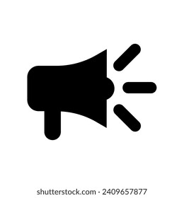 simple black megaphone icon symbol illustration