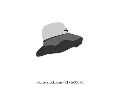 Simple Black Mexican Hat Sombrero vector