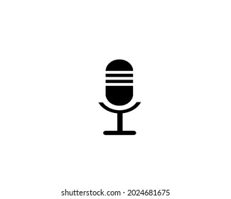 simple black microphone symbol icon
