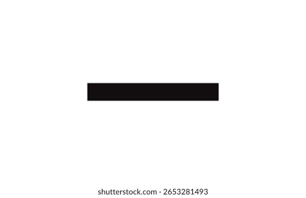 simple black minus symbol design art.