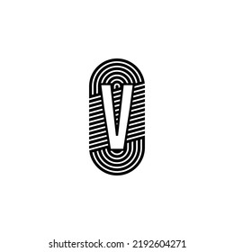 Einfache, moderne V-Buchstaben-Design