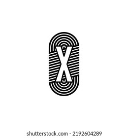 Diseño de letras X modernas y simples