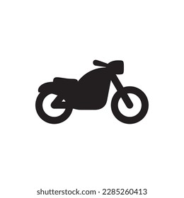 plantilla de diseño de icono de motocicleta negra simple