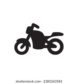 simple black motorcycle icon design template