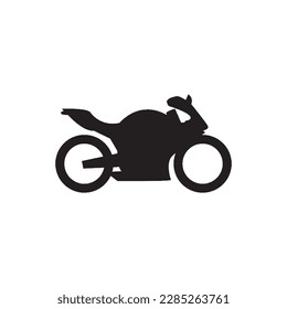 simple black motorcycle icon design template