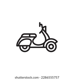 simple black motorcycle icon design template