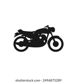 simple black motorcycle icon design template