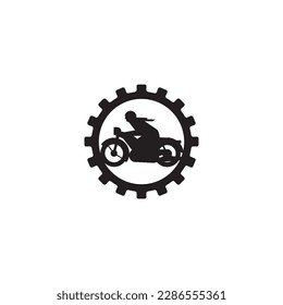 simple black motorists icon design template