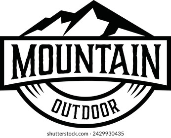 Simple Black mountain logo design inspiration