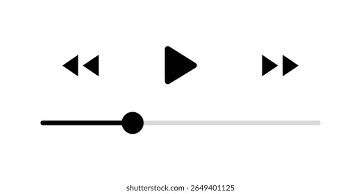 Simples preto player música controla gráfico