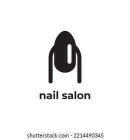 Simple Black Nail Salon Flat Design Icon Template