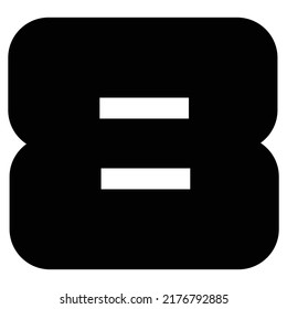 Simple black number 8 logo