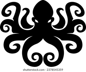 simple black octopus logo designs