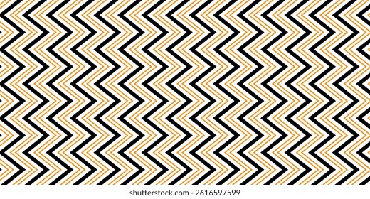 simple black, orange zigzag line pattern.