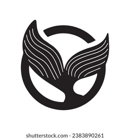 Diseño creativo del logotipo de la plantilla de un animal de ballena negra. Un animal marino asesino. Logo para negocios, identidad y marca.