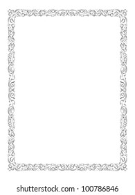 simple black ornamental decorative frame