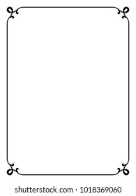 simple black ornamental decorative frame