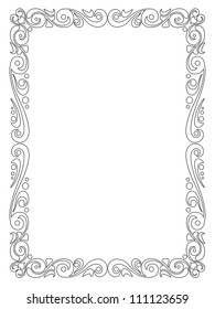 simple black ornamental decorative frame